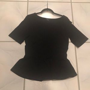 Theory Lg.  Peplum stretch shirt.